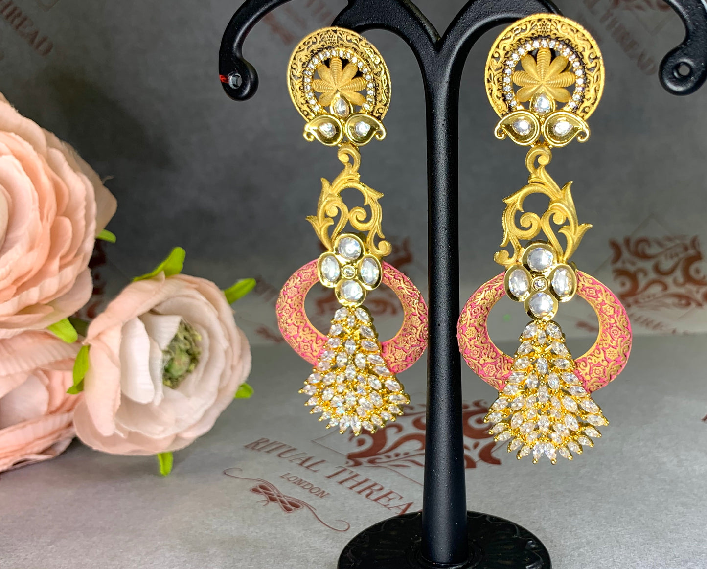 Antique Golden Drop Earrings