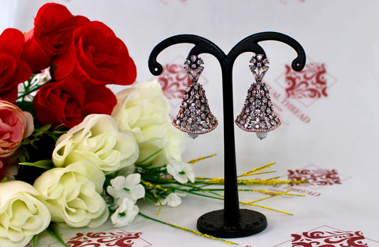 American Diamond Pearl Drop Earrings