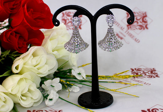 Pearl Drop American Diamond Earrings