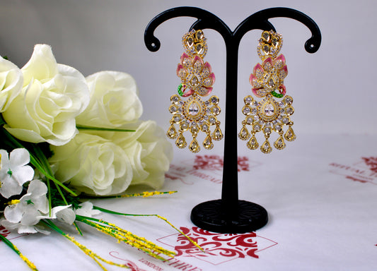 Antique Golden Peacock Earrings