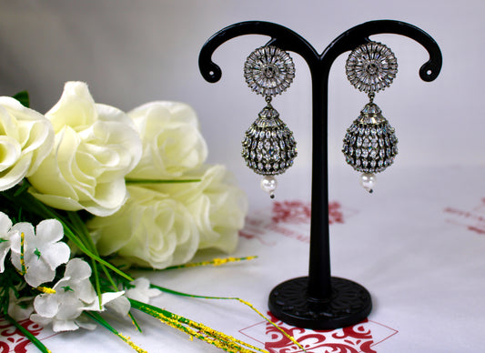 Pearl Drop American Diamond Earrings