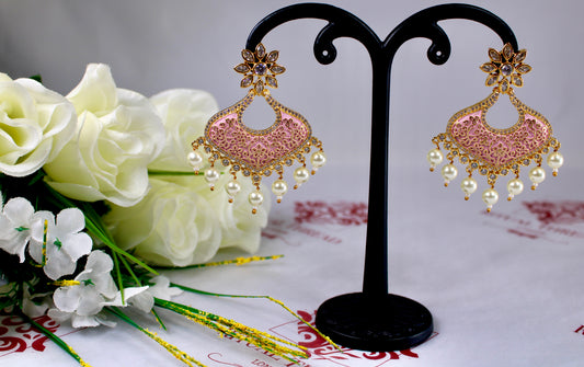 Vintage Design Pearl Drop Earrings