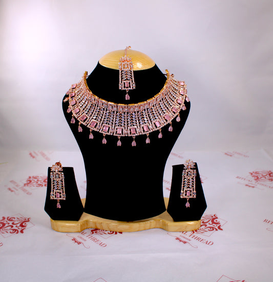 Stunning Rose Gold American Diamond Set
