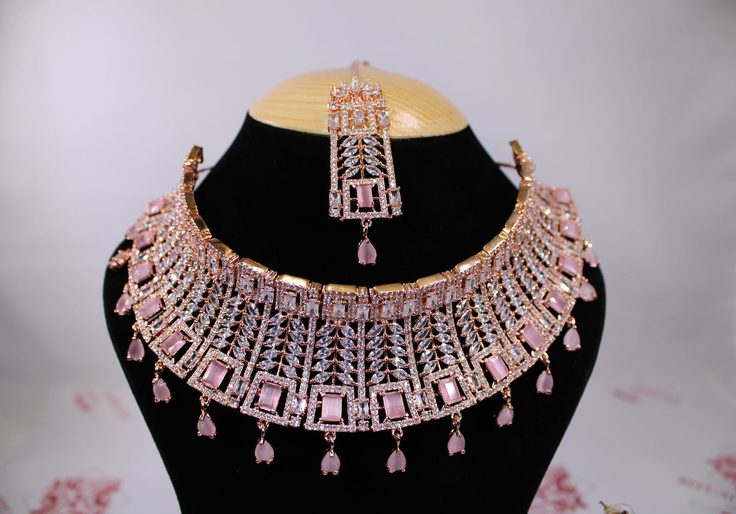 Stunning Rose Gold American Diamond Set