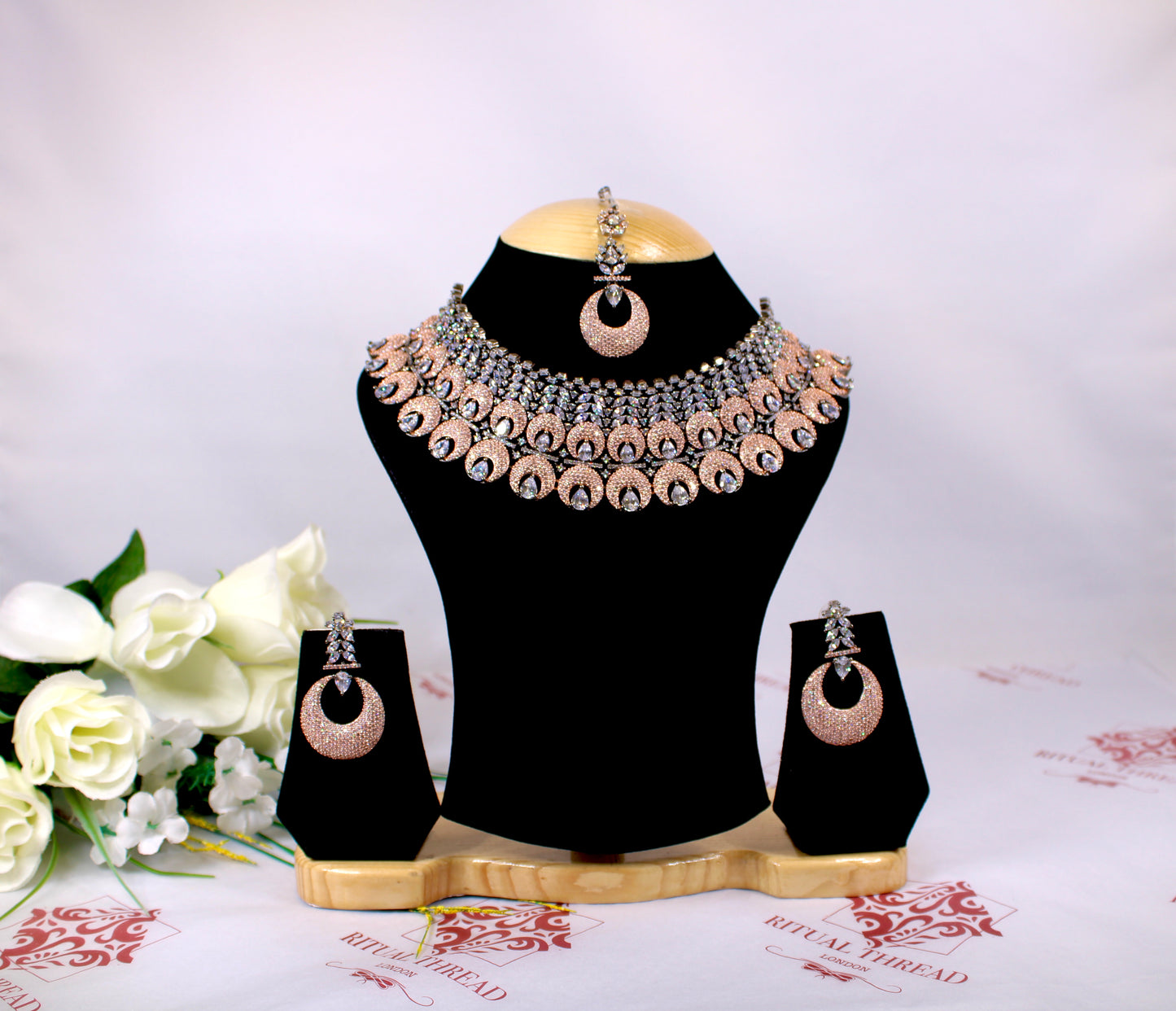 Gun Metal American Diamond Set