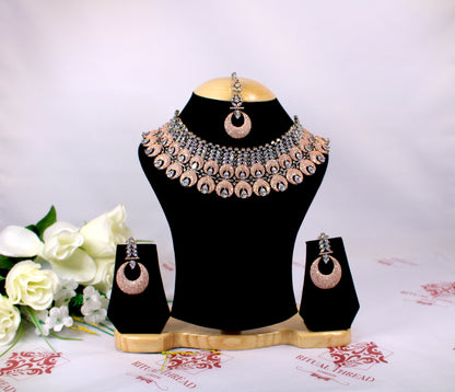 Gun Metal American Diamond Set