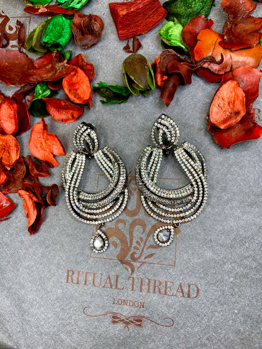 Oxidised Dangle Earrings