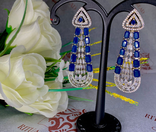 Flora Drop American Diamond Earrings