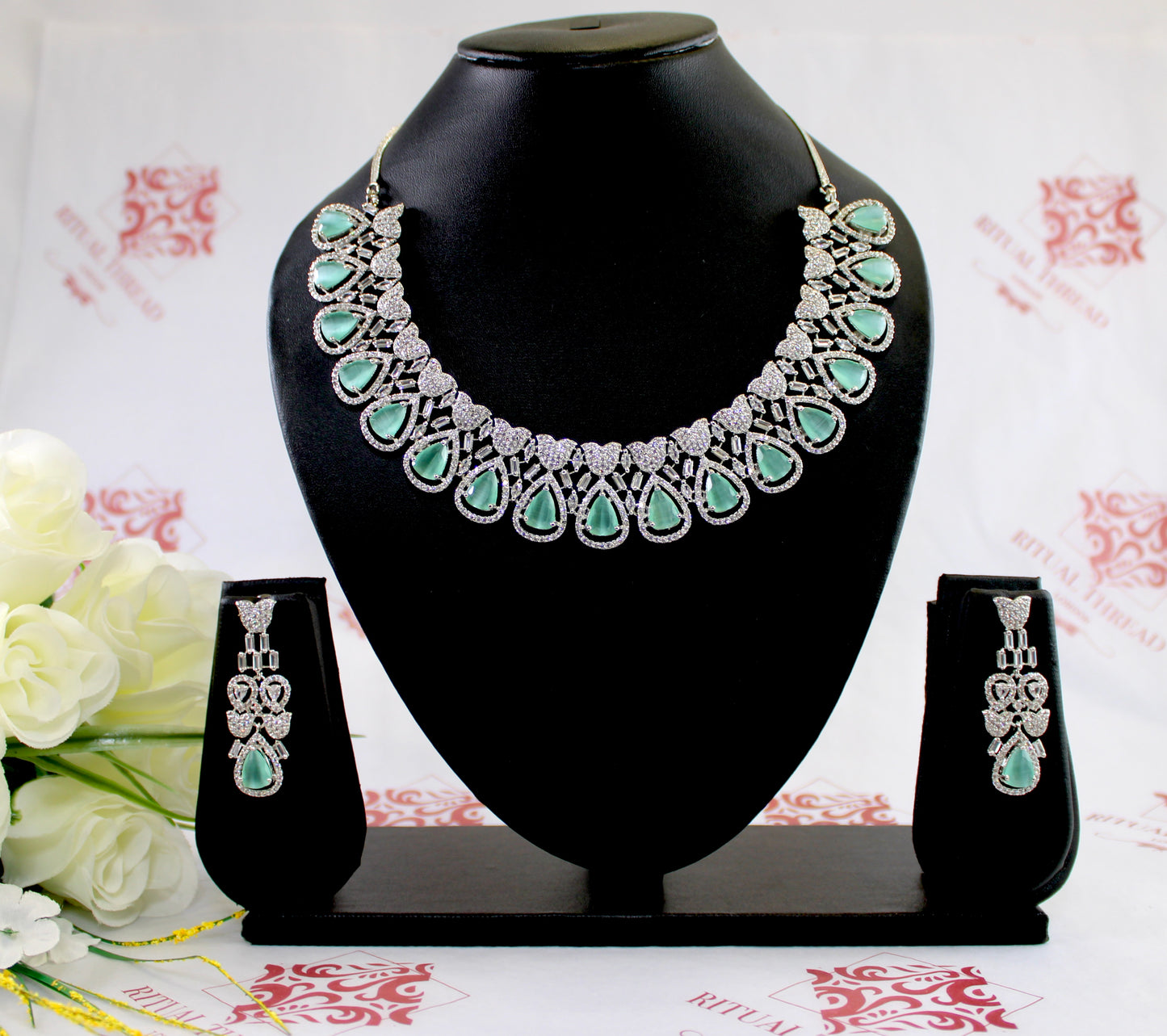 Unique Ethnic Stone Necklace Set