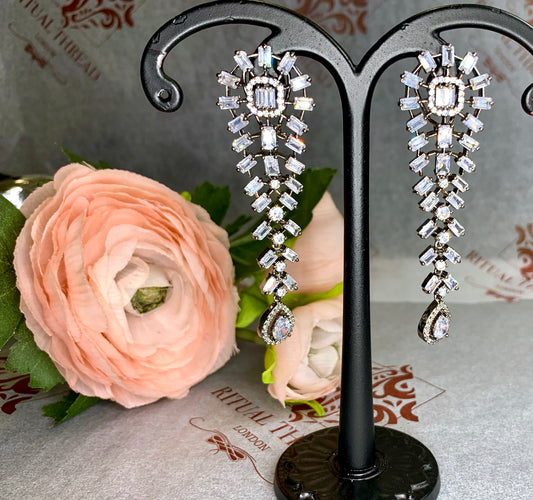 Sparkling stone Hanging Earrings
